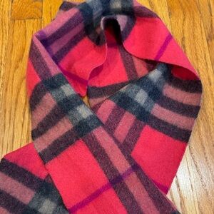 Authentic BURBERRY  Wool Scarf  for kids in Red and Black